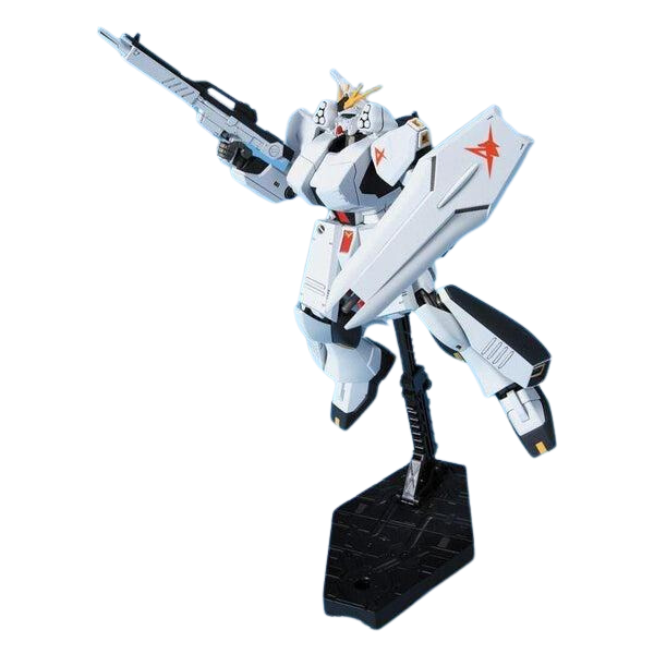 Bandai 1/144 HGUC FA-93HWS NU Gundam + HWS action pose with rifle