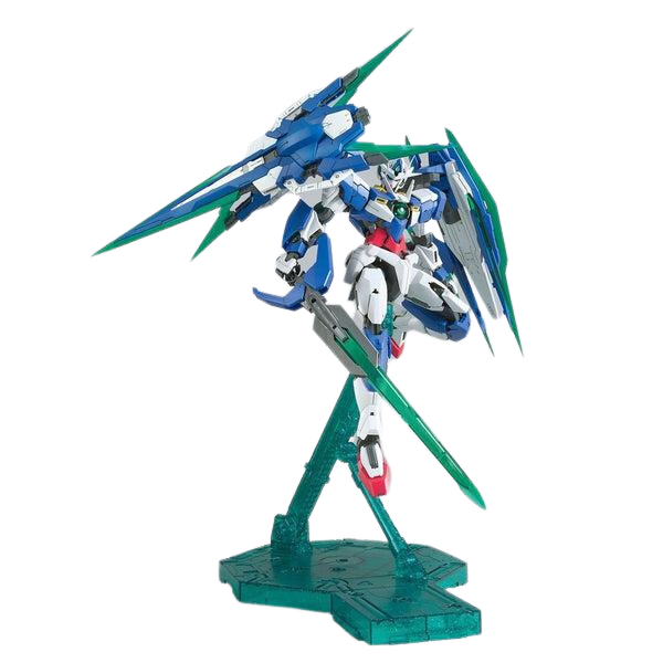 Gundam Express Australia Bandai 1/100 MG GNT-0000/FS 00 QAN[T] Full Saber  in stand with shield and sword