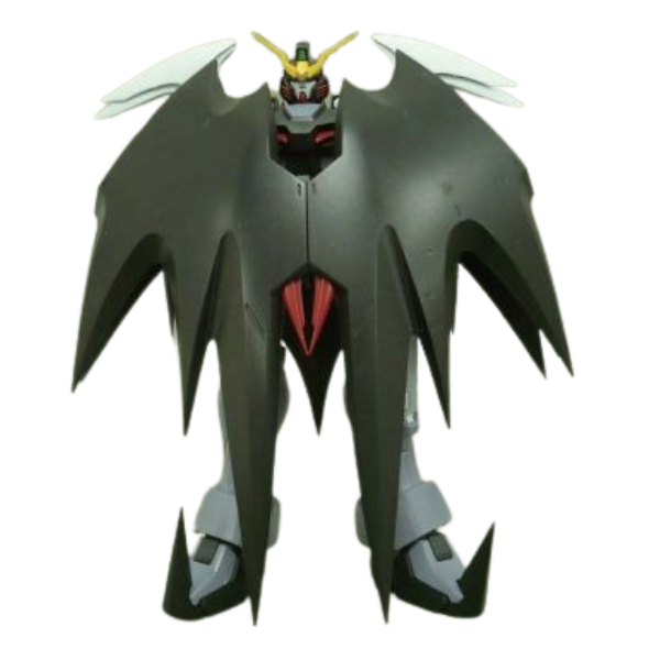Gundam Express Australia Bandai 1/100 MG Gundam Deathscythe Hell EW Ver. action pose with wings covering the body