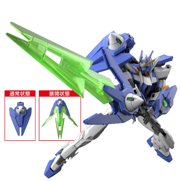 Gundam Express Australia Bandai 1/144 HG Gundam 00 Diver Arc (Gundam Build Metaverse) action pose showing 2 weapons