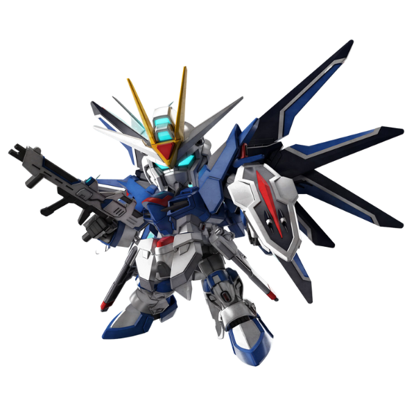 Gundam Express Australia Bandai SD Ex-Standard Rising Freedom Gu action pose with rifle