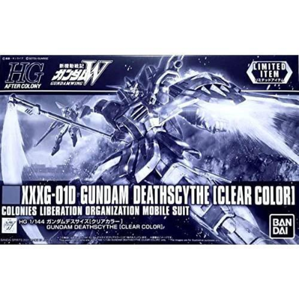 Gundam Express Australia Gundam Base Limited 1/144 HG XXXG-01D Gundam Deathscythe (clear colour) package artwork