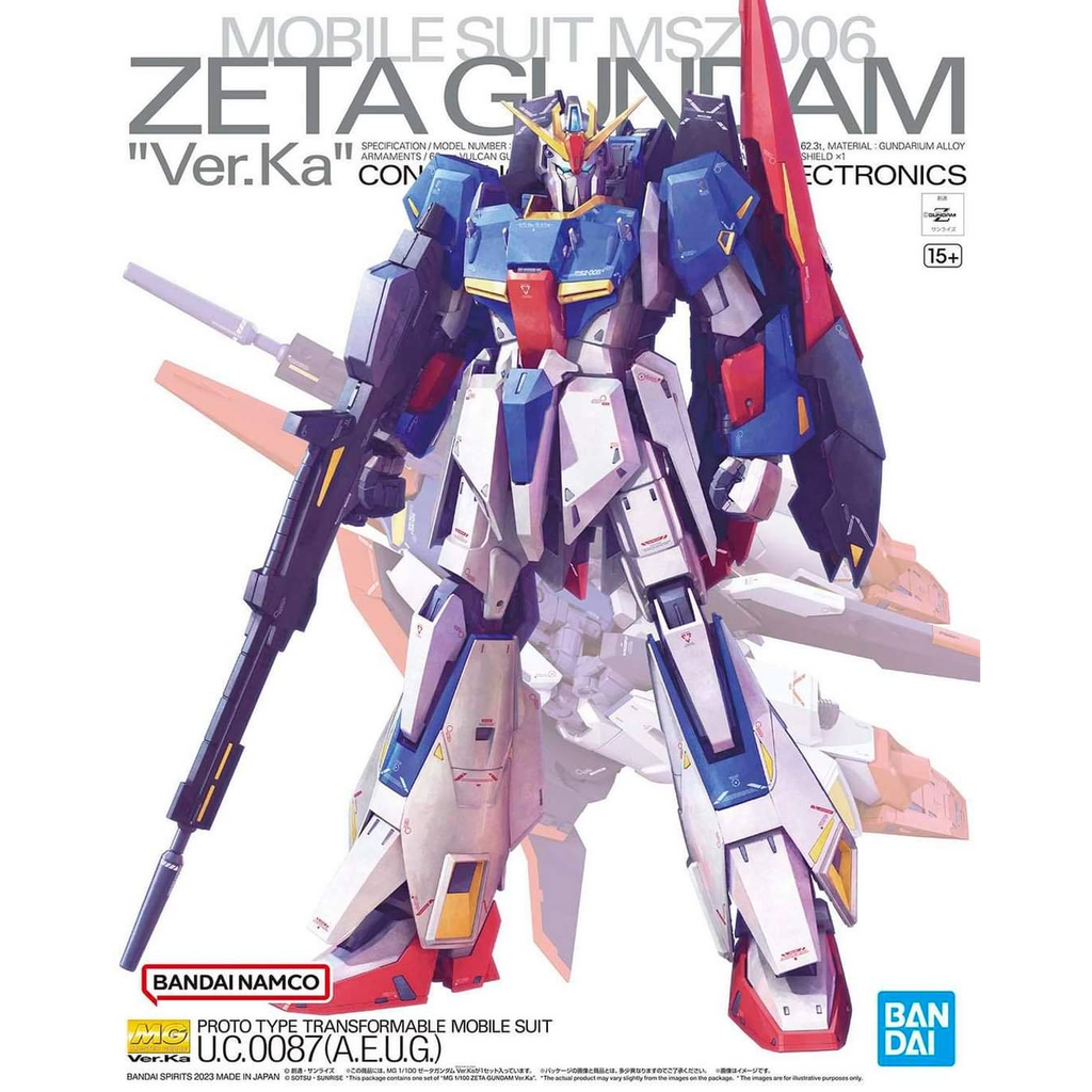 Gundam Express Australia Bandai 1/100 MG Zeta Gundam Ver Ka package artwork