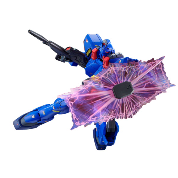 Gundam Express Australia P-Bandai RE/100 1/100 Gun-EZ Land Use Type Bluebird Team Colors with shield and gun