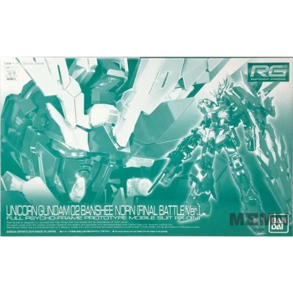 P-Bandai RG 1/144 UNICORN GUNDAM 02 BANSHEE NORN (FINAL BATTLE Ver.) package artwork