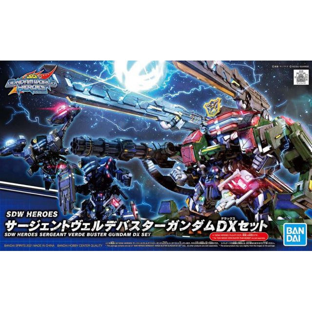 Gundam Express Australia Bandai SDW Heroes Sergeant Verde Buster Gundam DX Set package artwork