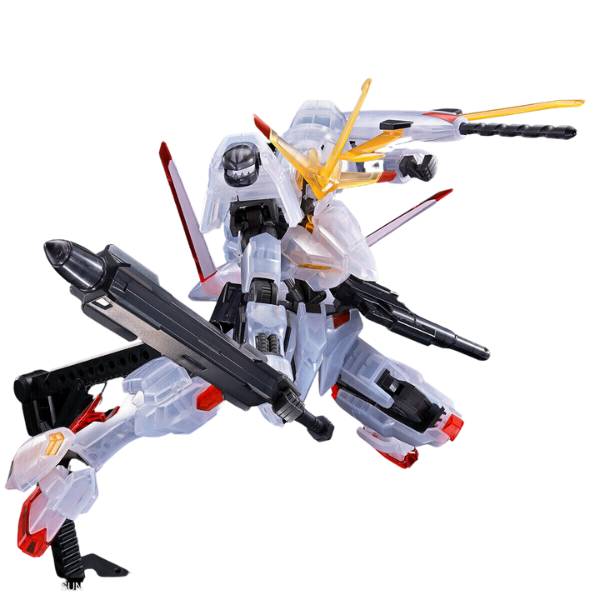 Gundam Express Australia Gundam Base Limited 1/144 HG IBO Gundam Hajirobishi (clear colour) holding weapons