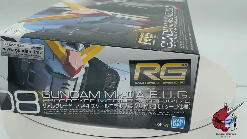 Bandai 1/144 RG RX-178 Gundam Mk-II AEUG package artwork video by GEA