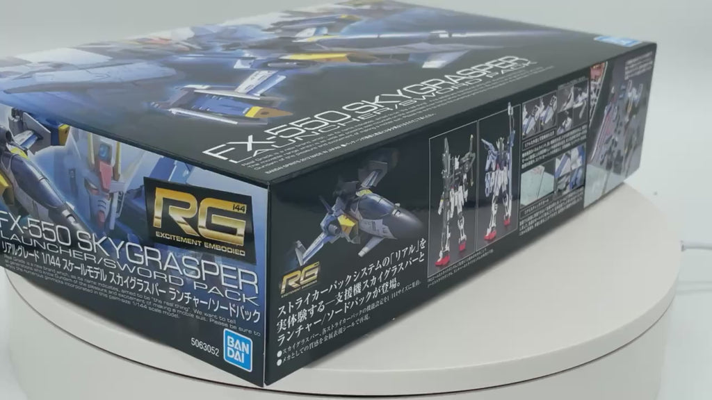 Bandai 1/144 RG FX550 Sky Grasper Launch/Sword package artwork video by GEA