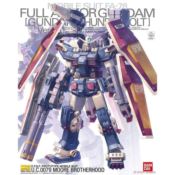 Bandai 1/100 MG Full Armour Gundam Ver Ka. Thunderbolt package art