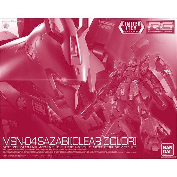 Gundam Express Australia Bandai RG 1/144 Gundam Base Limited Sazabi [Clear Color] package art