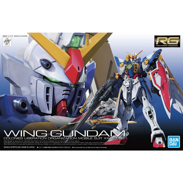 Bandai 1/144 RG Wing Gundam package artwork