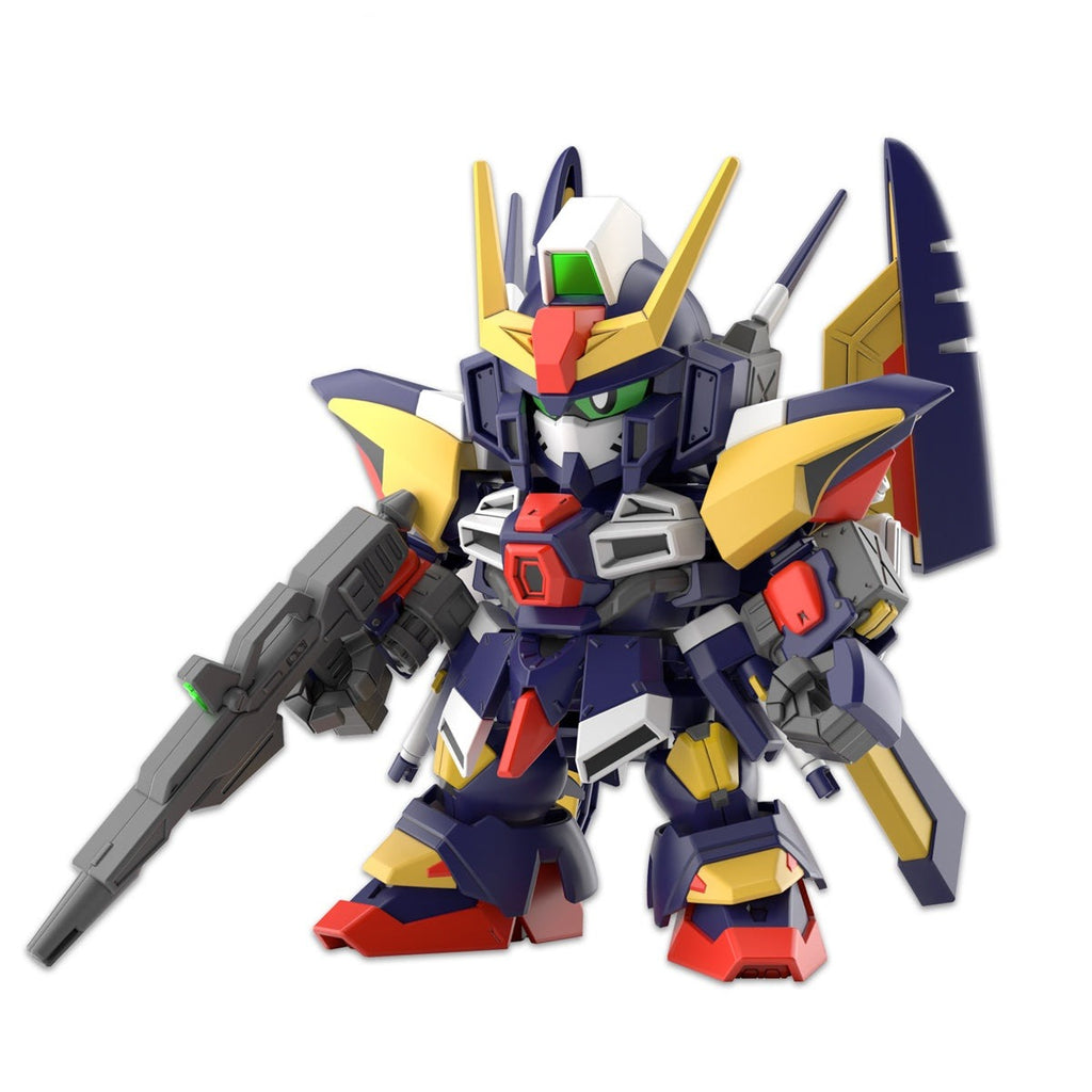 Bandai SDCS Tornado Gundam action pose with weapon. 