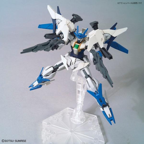 Bandai 1/144 HGBD:R Gundam 00 Sky Mobius front on view.