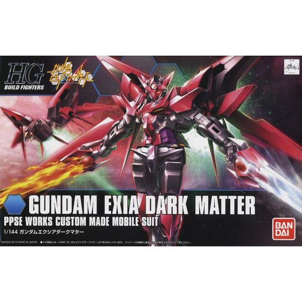 Bandai 1/144 HGBF Gundam Exia Dark Matter package artwork