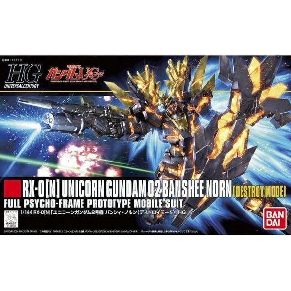 Bandai 1/144 HGUC RX-0[N] Unicorn Gundam 02 Banshee Norn (Destroy Mode) package art