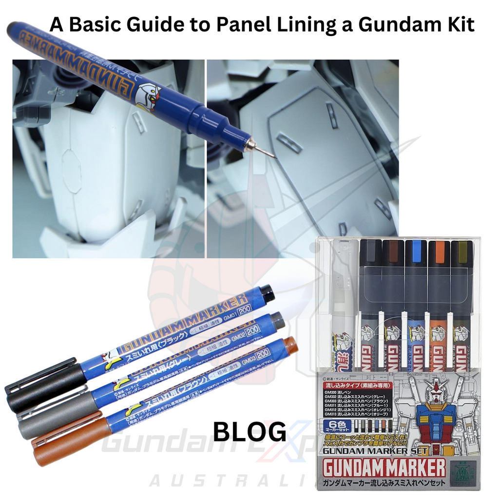 compliation of gundam panel lining pens & set
