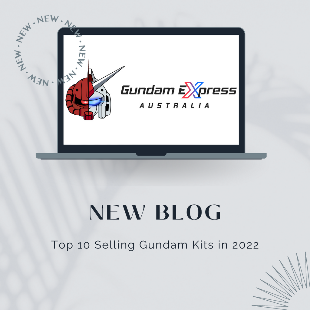 Top 10 Selling Gundam Kits in 2022. New Blog Cover Image