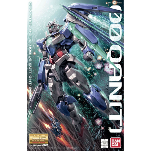 Gundam Express Australia Bandai 1/100 MG 00 Qan[T] Celestial Being Mobile Suit GNT-0000 package artwork