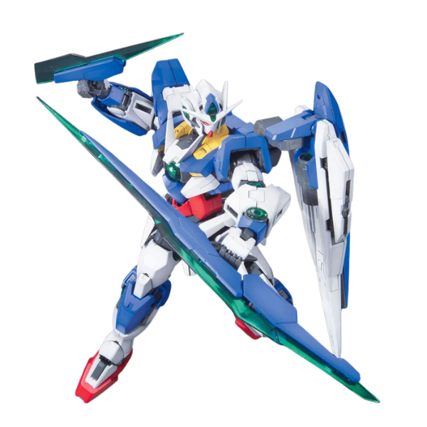 Gundam Express Australia Bandai 1/100 MG 00 Qan[T] Celestial Being Mobile Suit GNT-0000 action pose front