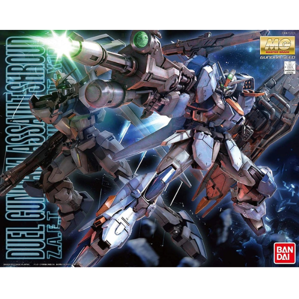 Gundam Express Australia Bandai 1/100 MG Duel Gundam Assault Shroud Z.A.F.T. Mobile Suit GAT-X102 package artwork