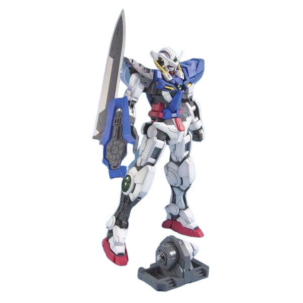 Bandai 1/100 MG Gundam Exia-Celestial Being Mobile Suit view on back focus details view on front 3