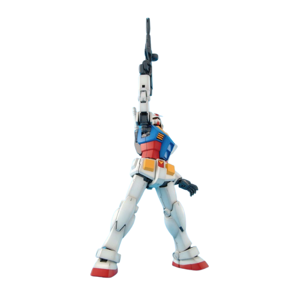 Gundam Express Australia Bandai 1/100 MG Gundam RX-78_2 Ver 2.0 with rifle pointing up