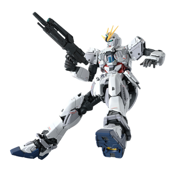 Gundam Express Australia Bandai 1/100 MG Narrative Gundam C Equipment Ver. Ka  action pose holding a rifle