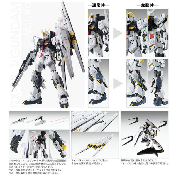Bandai 1/100 MG RX-93 NU Gundam Ver. Ka details