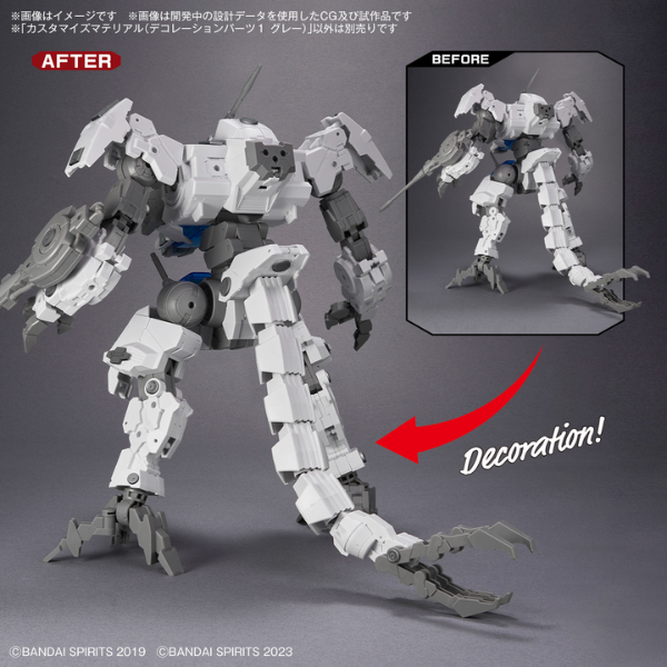 Gundam Express Australia Bandai 1/144 30MM Customize Material (Decoration Parts 1 Gray)  when used 4