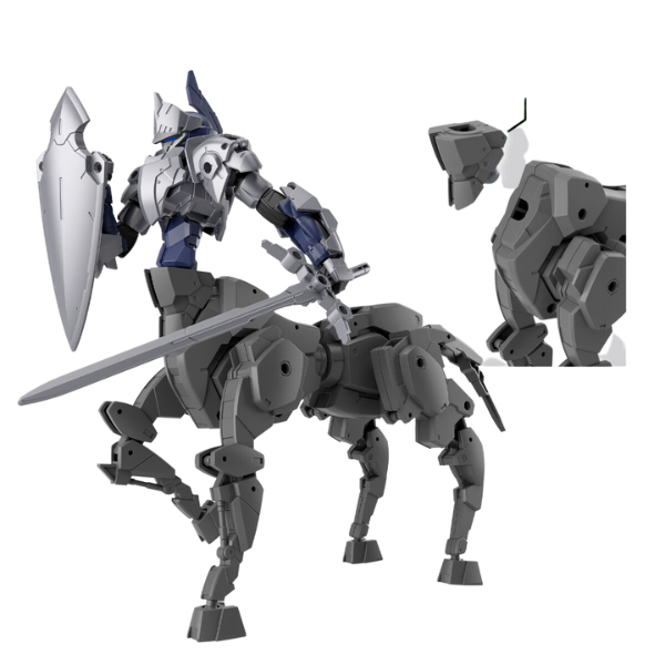 Gundam Express Australia Bandai 1/144 30MM Extended Armament Vehicle (Horse Mecha Ver.) [Dark Gray] action pose holding a sword