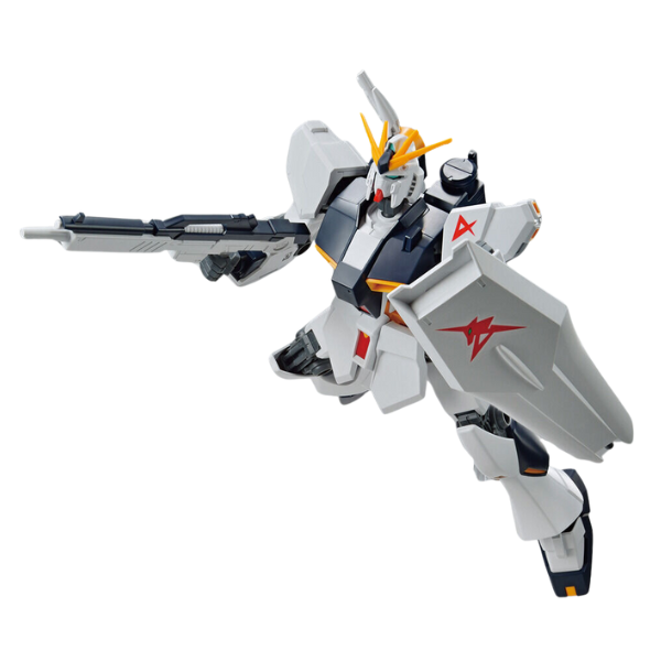 Gundam Express Australia Bandai 1/144 EG RX-93 Nu Gundam action pose with rifle and shield