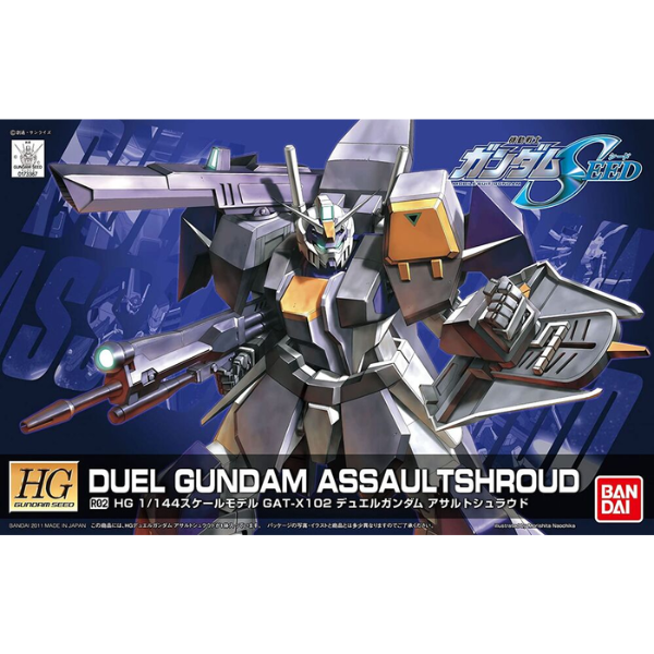 Gundam Express Australia Bandai 1/144 HG Duel Gundam Assault Shroud package artwork