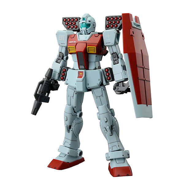 Gundam Express Australia Bandai 1/144 HG GM (Shoulder Cannon/ Missile Pod Equipment) action pose front