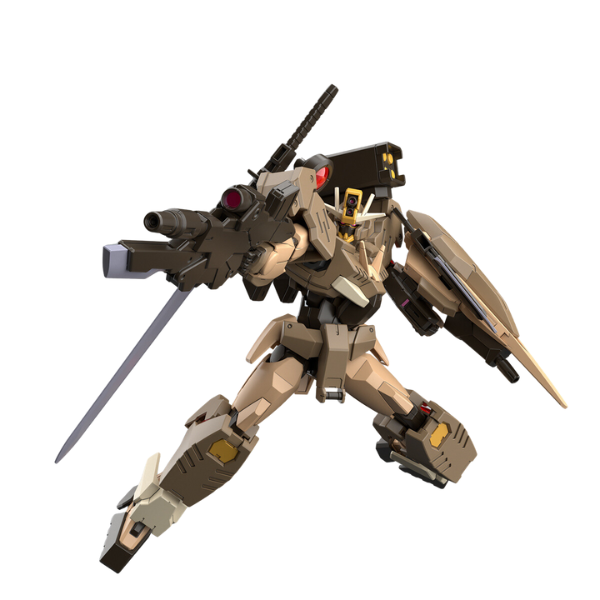 Gundam Express Australia Bandai 1/144 HG Gundam 00 Command Qan[T] (Desert Type) (Gundam Build Series) action pose