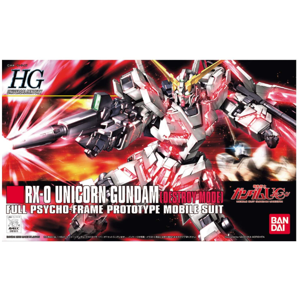 Gundam Express Australia Bandai 1/144 HGUC RX-0 Unicorn Gundam (Destroy Mode) Full Psycho Frame package artwork