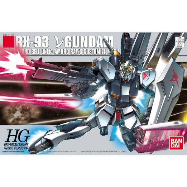 Gundam Express Australia Bandai 1/144 HGUC RX-93 Nu Gundam Metallic Coating box artwork