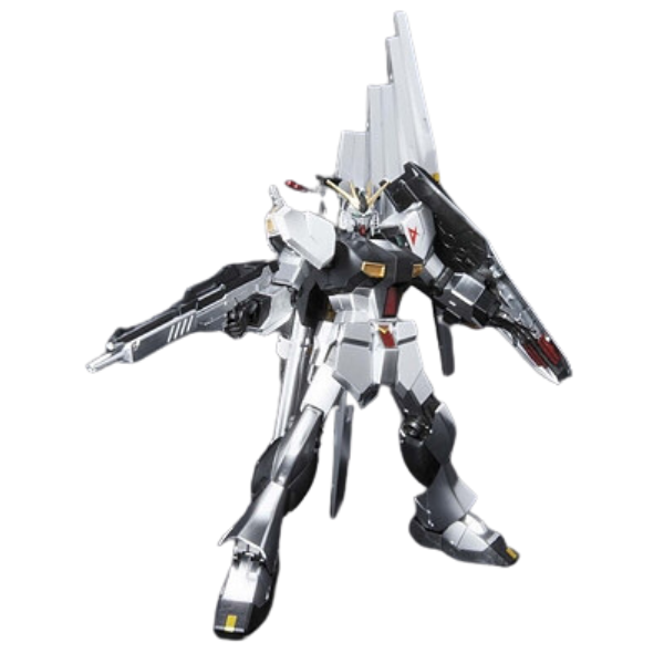 Gundam Express Australia Bandai 1/144 HGUC RX-93 Nu Gundam Metallic Coating action pose with weapon