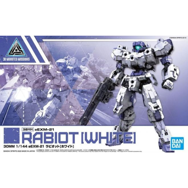 Gundam Express Australia Bandai 1/144 NG 30MM eEXM-21 Rabiot (White) package artwork