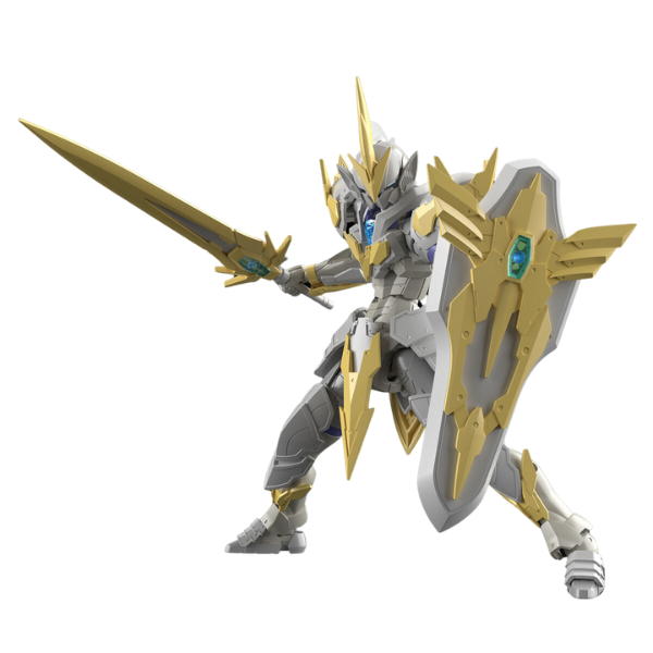 Gundam Express Australia Bandai 30MF Class Up Armour (Liber Holy Knight) action pose when worn