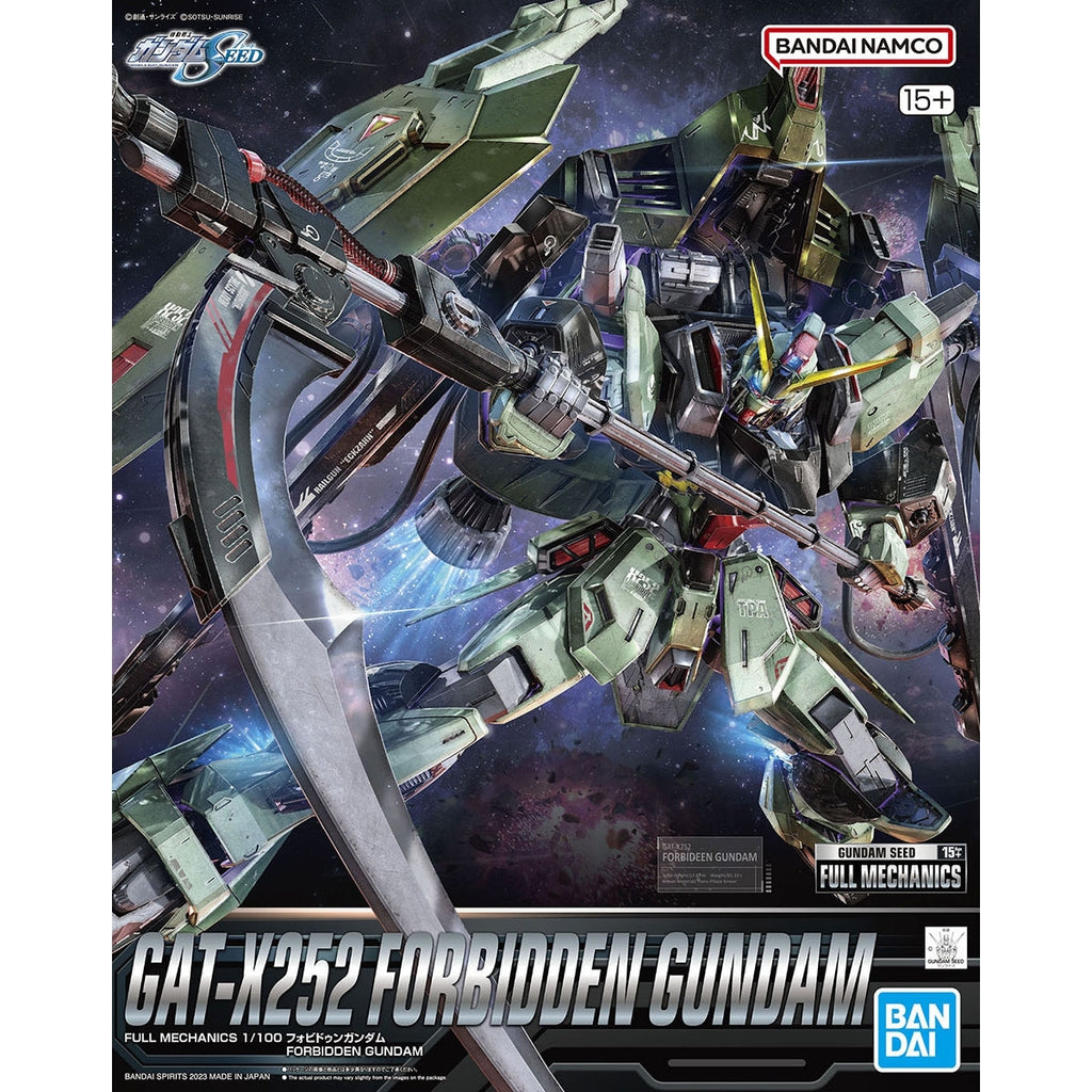 Gundam Express Australia Bandai 1/100 Full Mechanics Forbidden Gundam package artwork