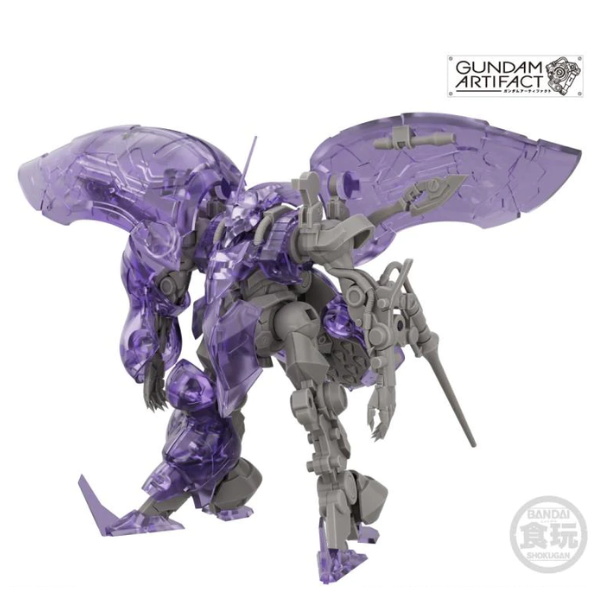 Gundam Express Australia Bandai Gundam Artifact 'Mass-Produced Qubeley - Qubeley Compatible 3 Pieces Set' without Gum front view of clear purple