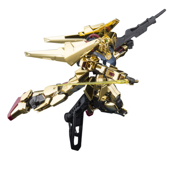 P-Bandai HG 1/144 Gundam Base Limited Hyaku Shiki [Gold Plated] action pose 2