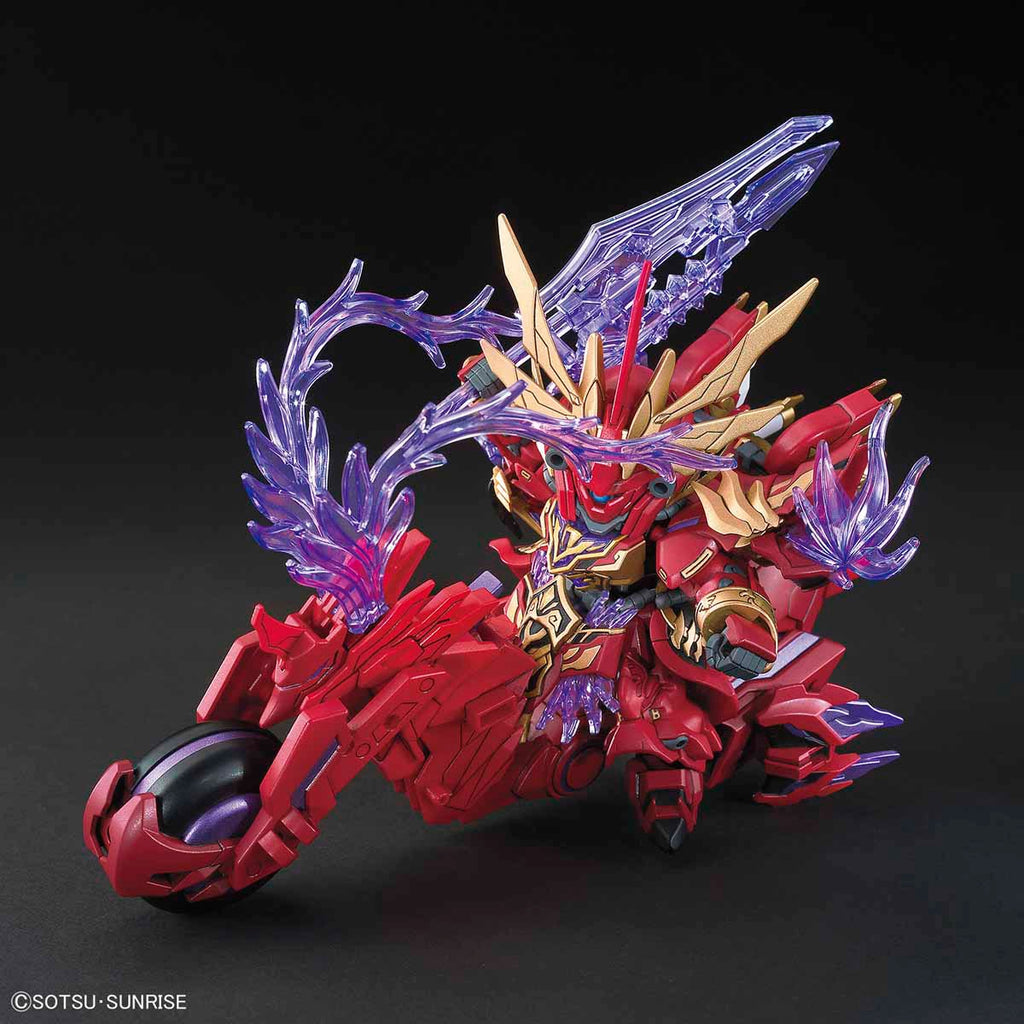 Gundam Express Australia Bandai SD Sangoku Soketsuden Lu Bu Sinanju & Red Hare sitting on red hae motorcycle