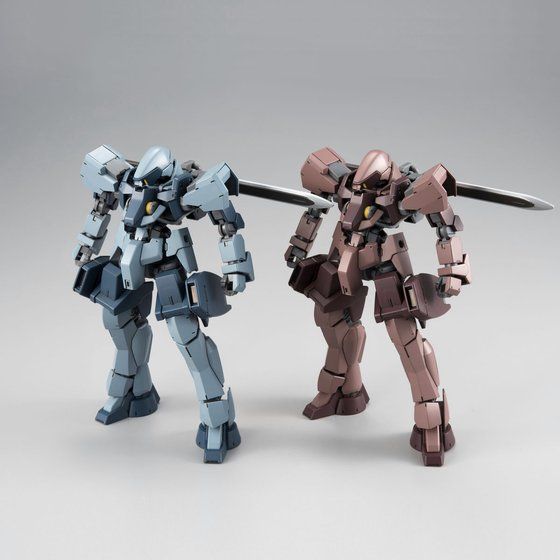 P-Bandai HG 1/144 Graze Ground Type Twin Set front on view grey & red units
