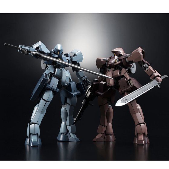 Gundam Express Australia P-Bandai HG 1/144 Graze Ground Type Twin Set action pose grey and red colours