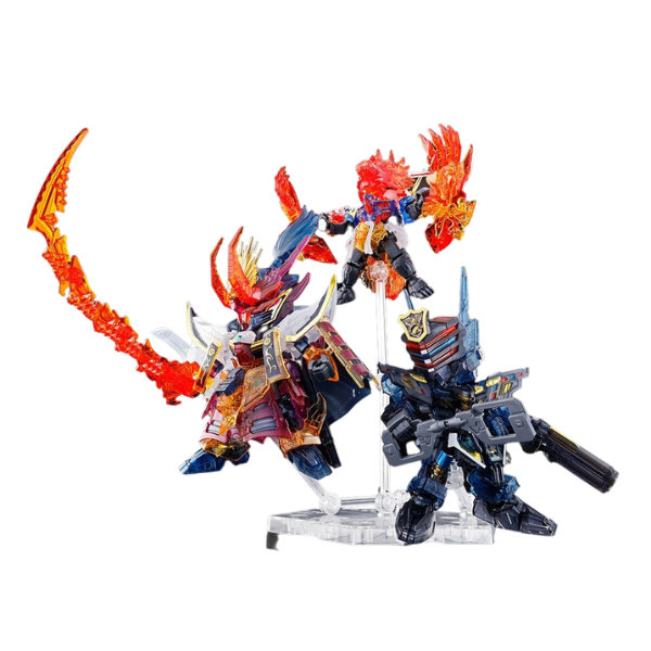 Gundam Express Australia Gundam Base Limited SDW Heroes 3 piece set Epyon Impulse & Verde Buster Set (Clear Colour) front view