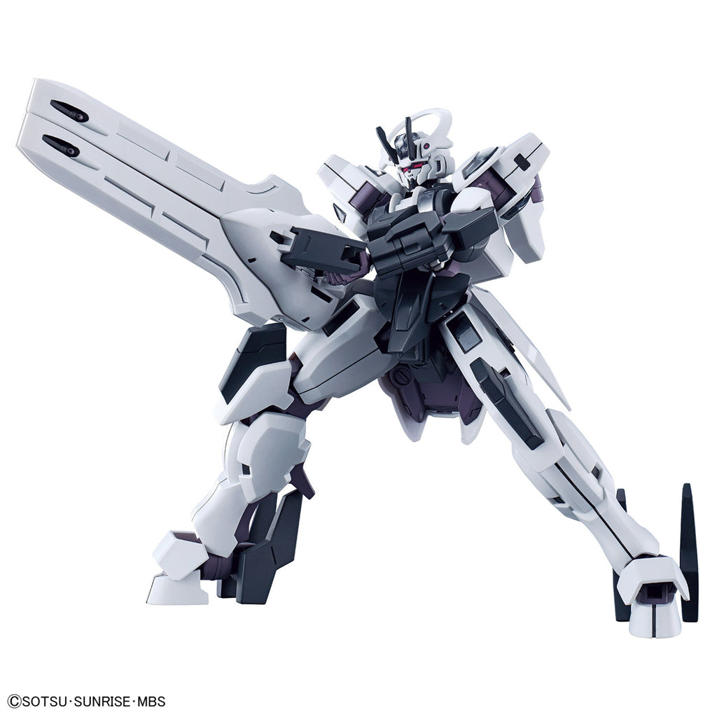 Gundam Express Australia Bandai 1/144 HG Gundam Schwarzette action pose with weapon. 