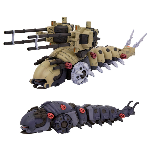 Gundam Express Australia Kotobukiya 1/72 HMM Zoids Molga AA & Molga Carrier (reissue).  with and without the molga carrier