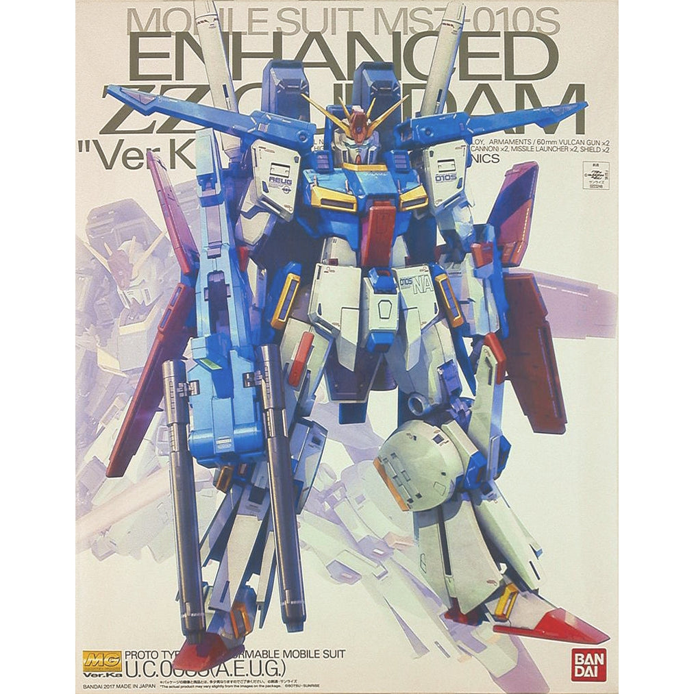 P-Bandai 1/100 MG Enhanced ZZ Gundam Ver Ka package artwork